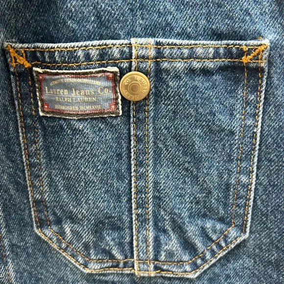 Vintage Ralph Lauren Jeans Co. Denim Chore Jacket Light Blue - Picture 7 of 10